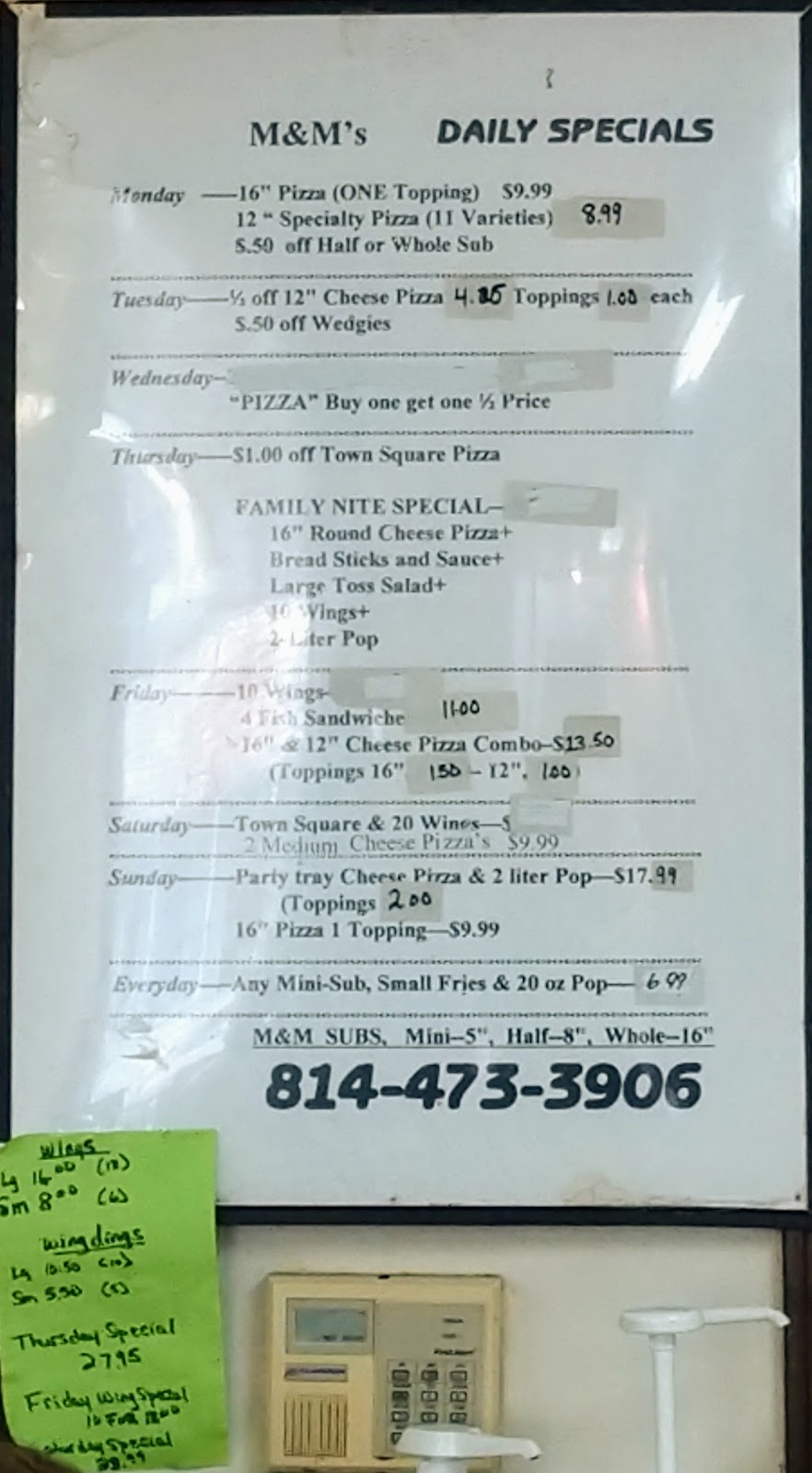 M & M Pizza | 699 Main St, Rimersburg, PA 16248, USA | Phone: (814) 473-3906