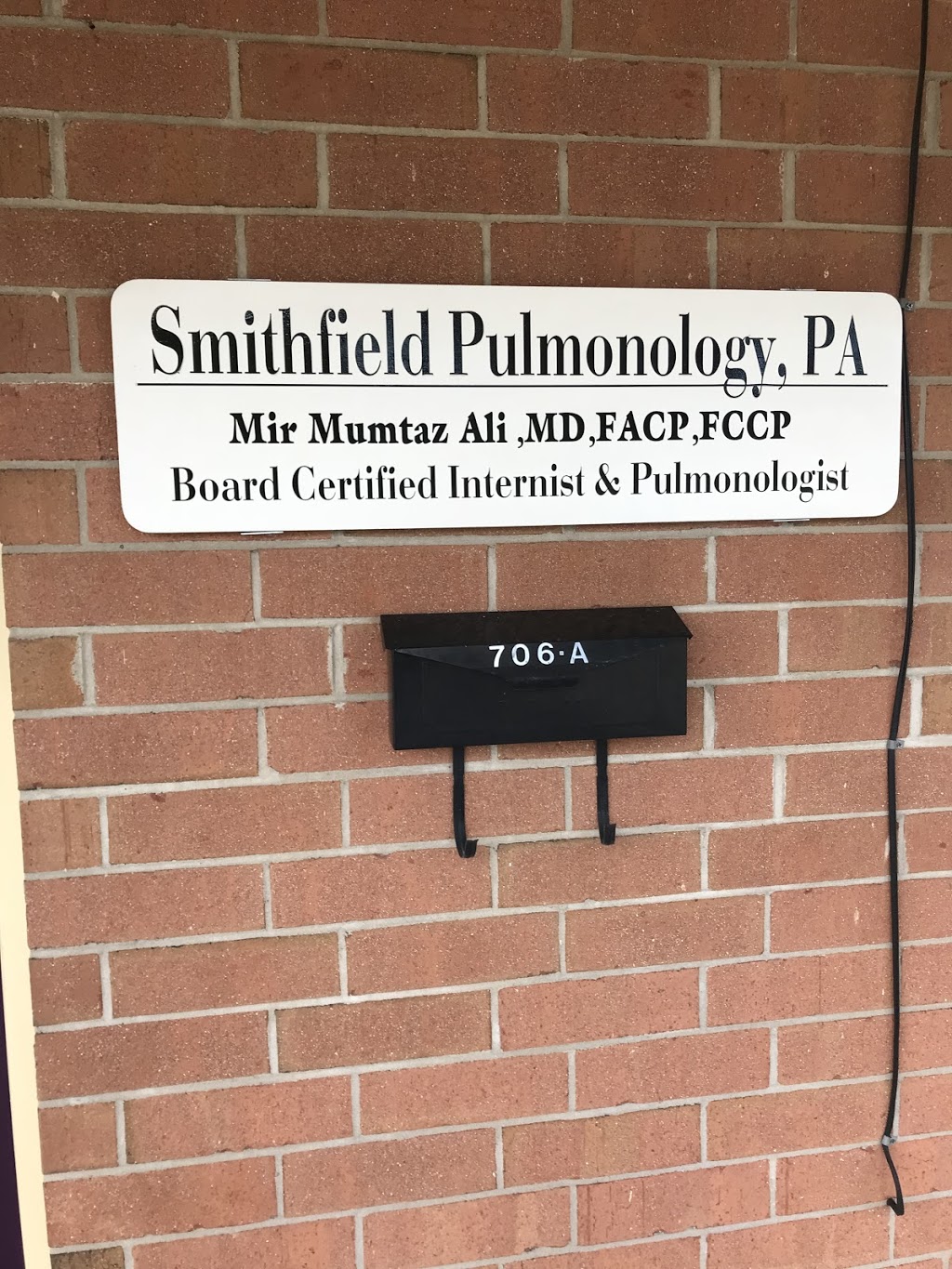 Smithfield Pulmonology: Mir Mumtaz Ali MD | 4662, 706 Wilkins St # A, Smithfield, NC 27577, USA | Phone: (919) 989-1800