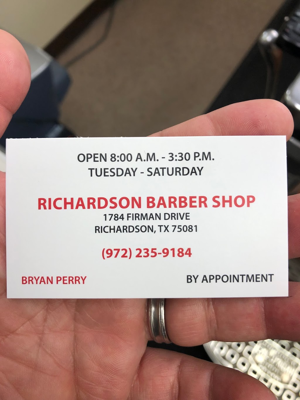 Richardson Barber Shop - Bryan Perry Barber | Door at the back of Cornerstone Family Church, 1784 Firman Dr, Richardson, TX 75081, USA | Phone: (972) 235-9184