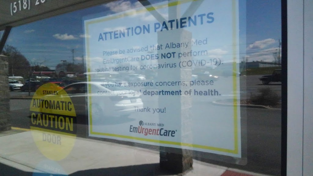 Albany Med EmUrgentCare | 329 Glenmont Rd, Glenmont, NY 12077, USA | Phone: (518) 264-9000