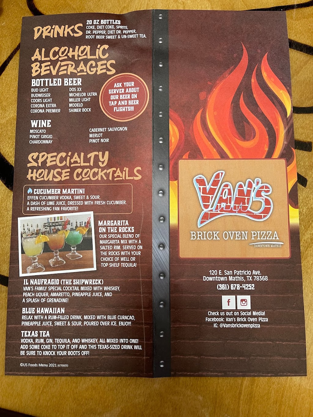 Vans Brick Oven Pizza | 120 E San Patricio Ave, Mathis, TX 78368, USA | Phone: (361) 678-4252