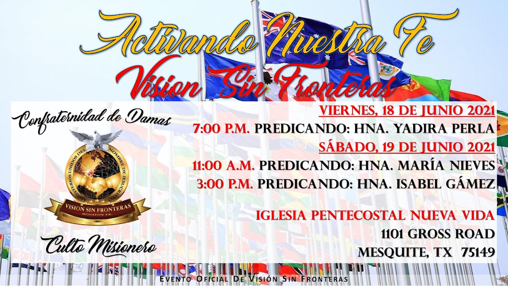 Iglesia Pentecostal Nueva Vida | 1101 Gross Rd, Mesquite, TX 75149, USA | Phone: (214) 476-4389