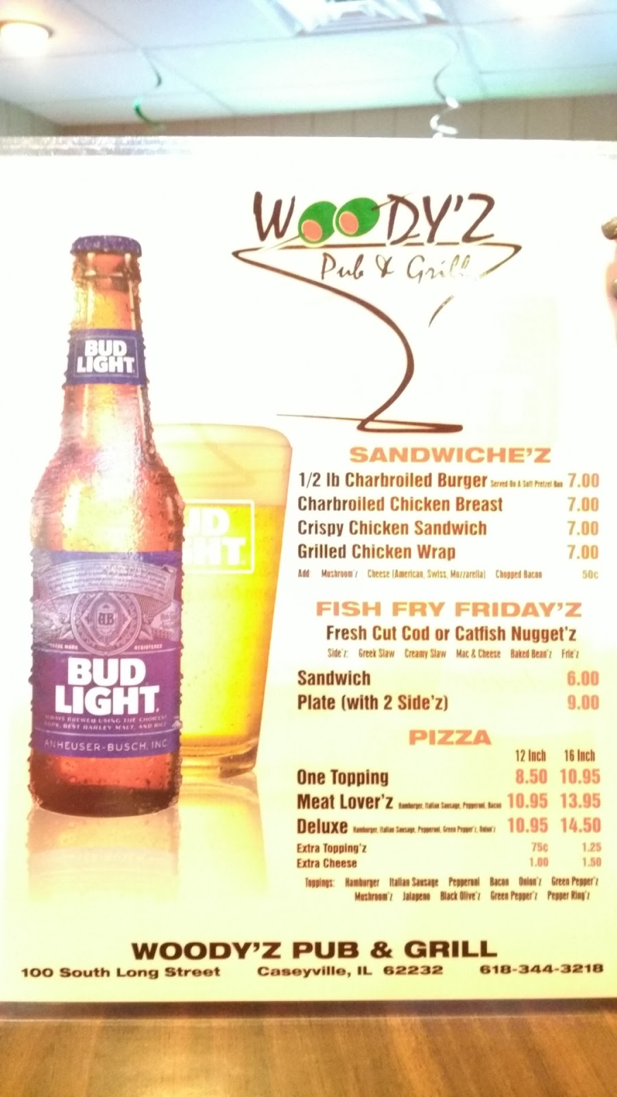 Woodyz Bar & Grill | 100 S Long St, Caseyville, IL 62232, USA | Phone: (618) 344-3218