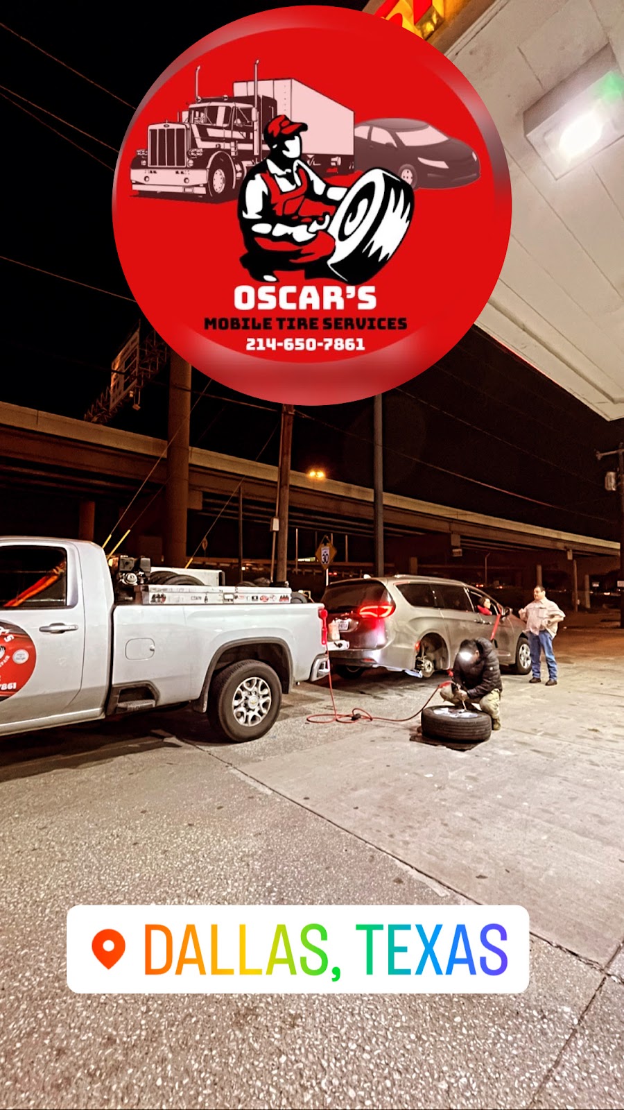 OSCAR’S 24 HRS MOBILE TIRE REPAIR SERVICIO DE LLANTAS 24 HORAS | 1933 SE 14th St, Grand Prairie, TX 75051, USA | Phone: (214) 650-7861