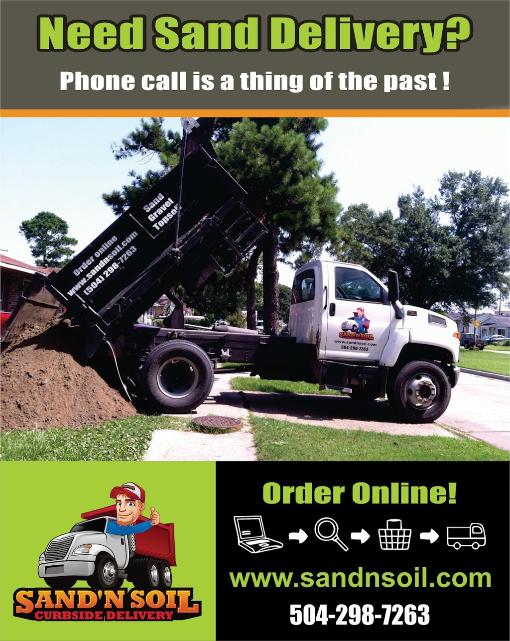 SAND N SOIL - Sand and Gravel Deliver | 3720 Academy Dr, Metairie, LA 70003 | Phone: (504) 298-7263