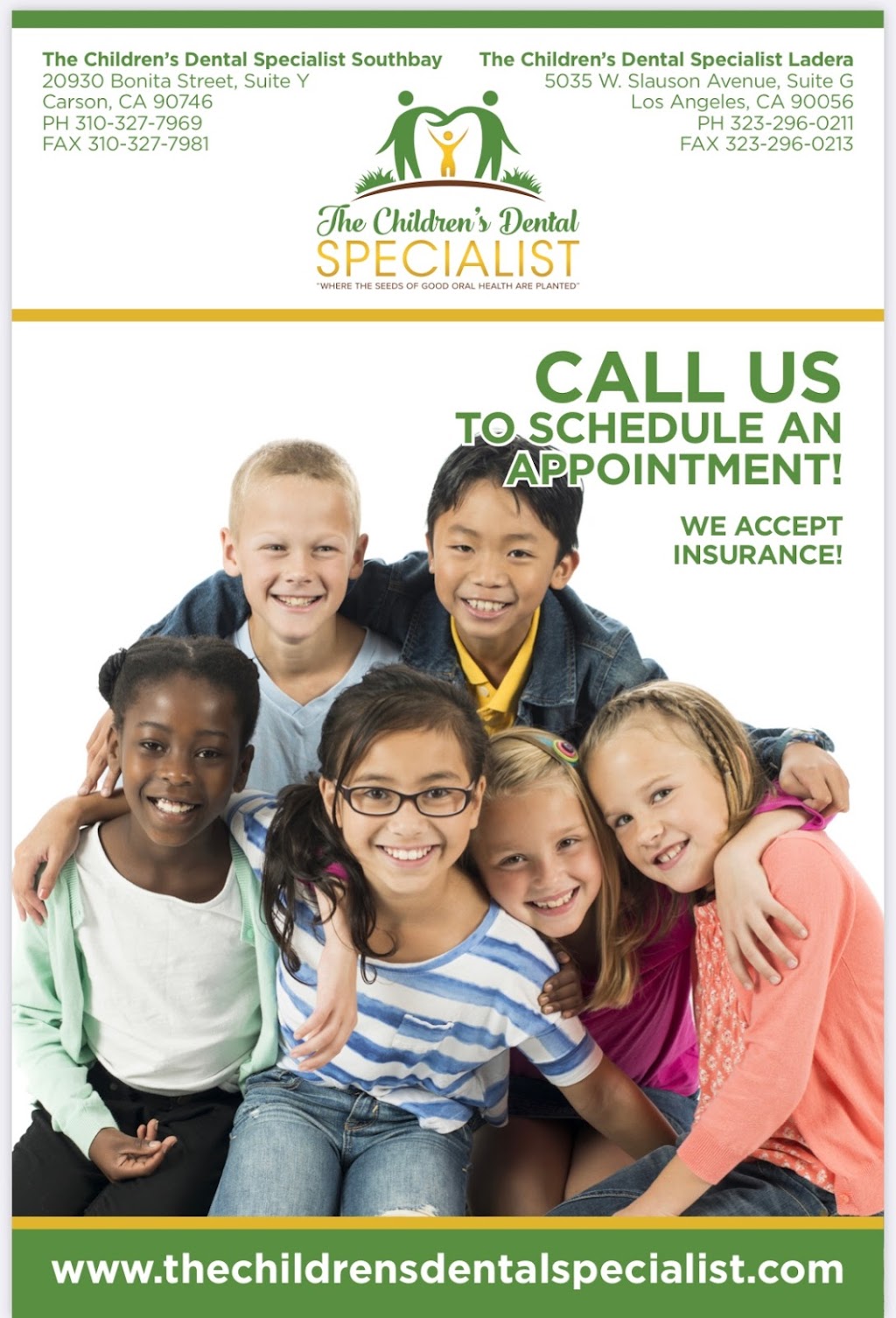 Childrens Dental Specialist | 5035 W Slauson Ave Ste G, Los Angeles, CA 90056, USA | Phone: (323) 296-0211