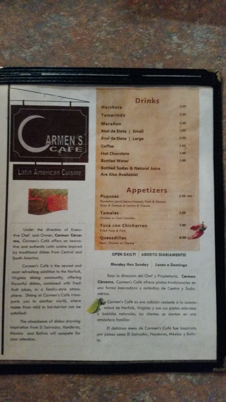 Carmens Market & Restaurant | 9610 1st View St, Norfolk, VA 23503, USA | Phone: (757) 216-5623