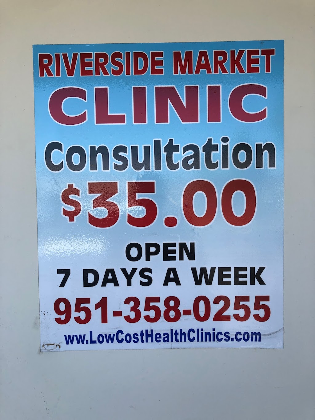 Riverside Market Clinic | 6200 Van Buren Boulevard #100, Riverside, CA 92503, USA | Phone: (951) 358-0255