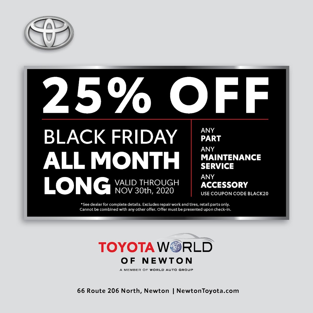 Toyota World of Newton Service | 66 US-206, Newton, NJ 07860, USA | Phone: (973) 383-0200