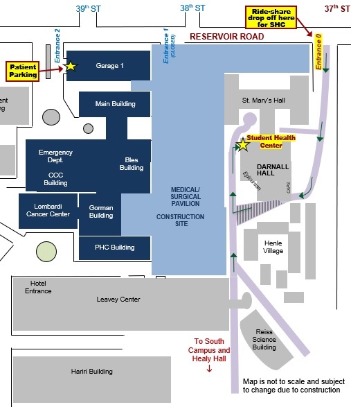 Georgetown University Student Health Center | Darnall, 3800 Reservoir Rd NW Hall-- Ground Floor-- G20, Washington, DC 20007, USA | Phone: (202) 687-2200