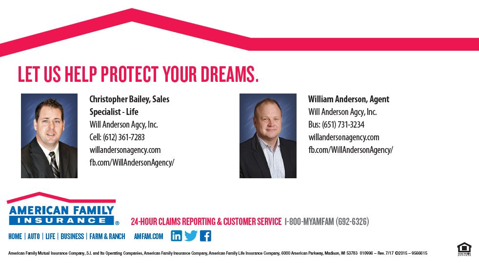Chris Bailey - Will Anderson Agency Inc. | 6230 10th St N STE 430, Oakdale, MN 55128, USA | Phone: (651) 738-7283