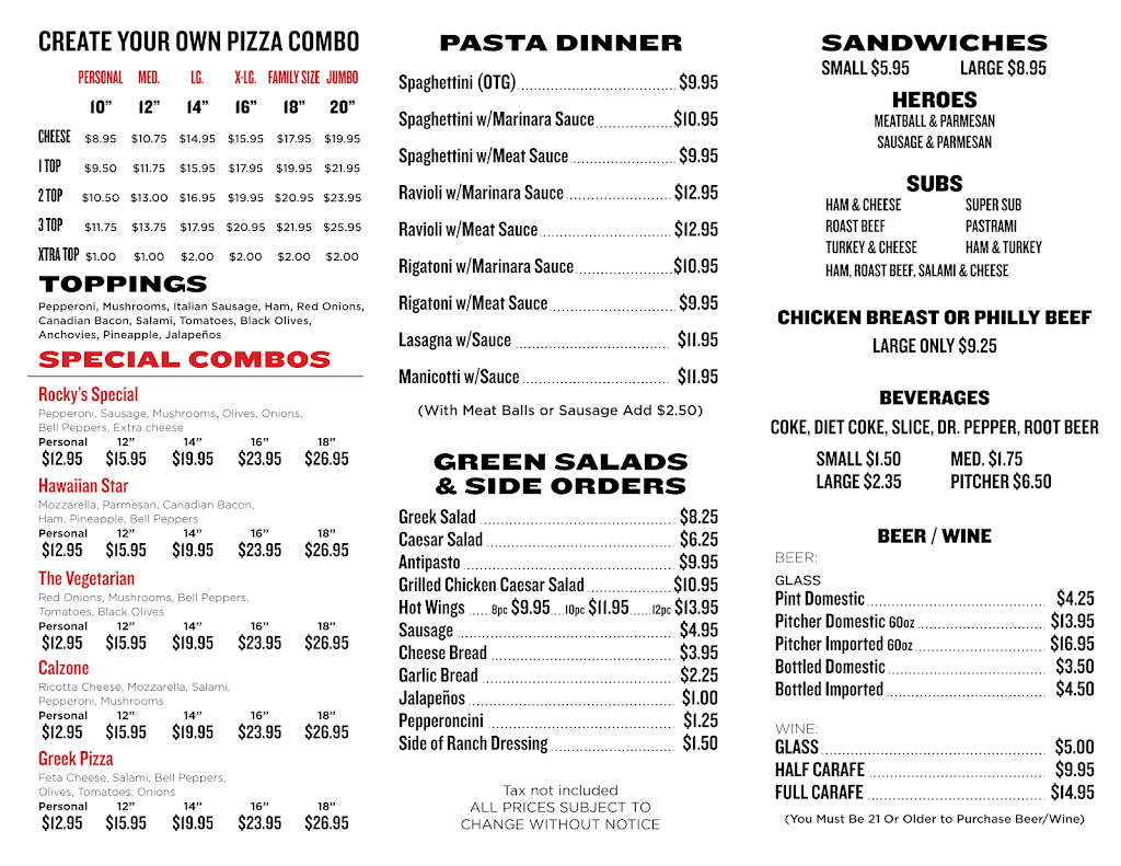 Rockys New York Pizza | 757 E Arrow Hwy, Glendora, CA 91740, USA | Phone: (626) 914-2777