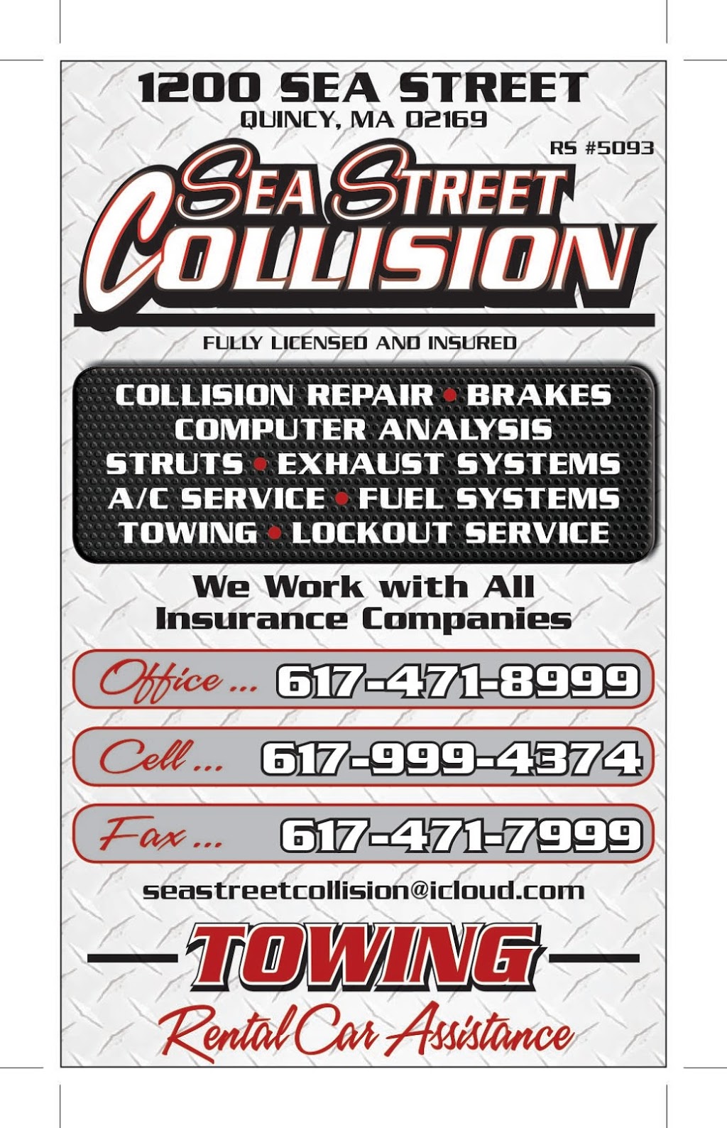 Sea Street Collision Inc | 1200 Sea St, Quincy, MA 02169 | Phone: (617) 471-8999