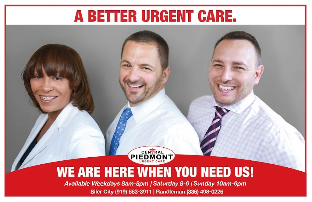 Central Piedmont Urgent Care | 1011 High Point St, Randleman, NC 27317, USA | Phone: (336) 498-0226