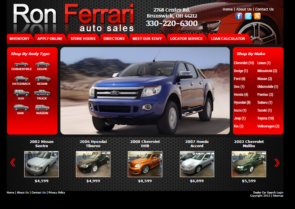 Ron Ferrari Auto Sales | 2768 Center Rd, Brunswick, OH 44212, USA | Phone: (330) 220-6300