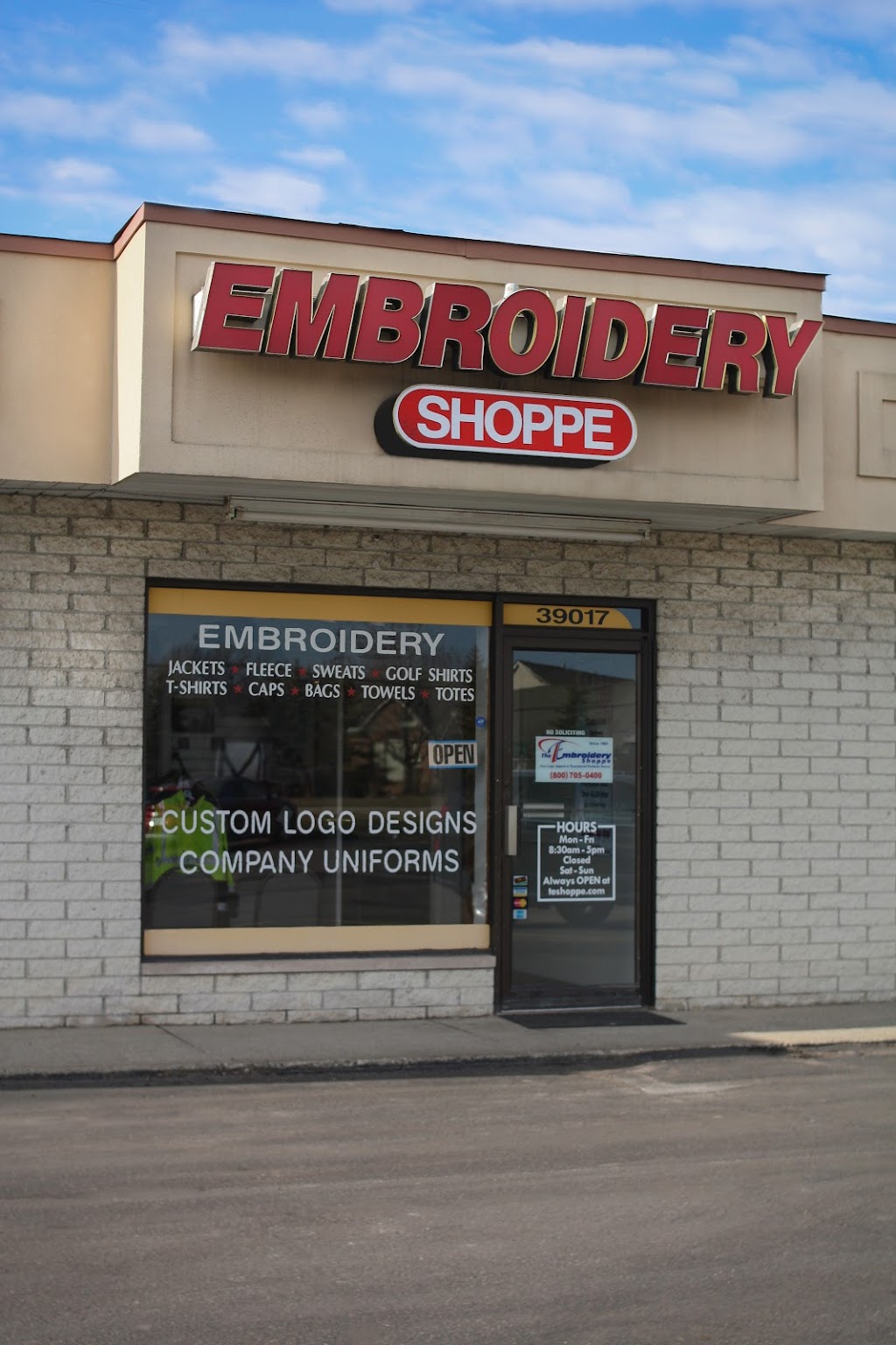 The Embroidery Shoppe | 39017 Cherry Hill Rd, Westland, MI 48186, USA | Phone: (734) 595-7612