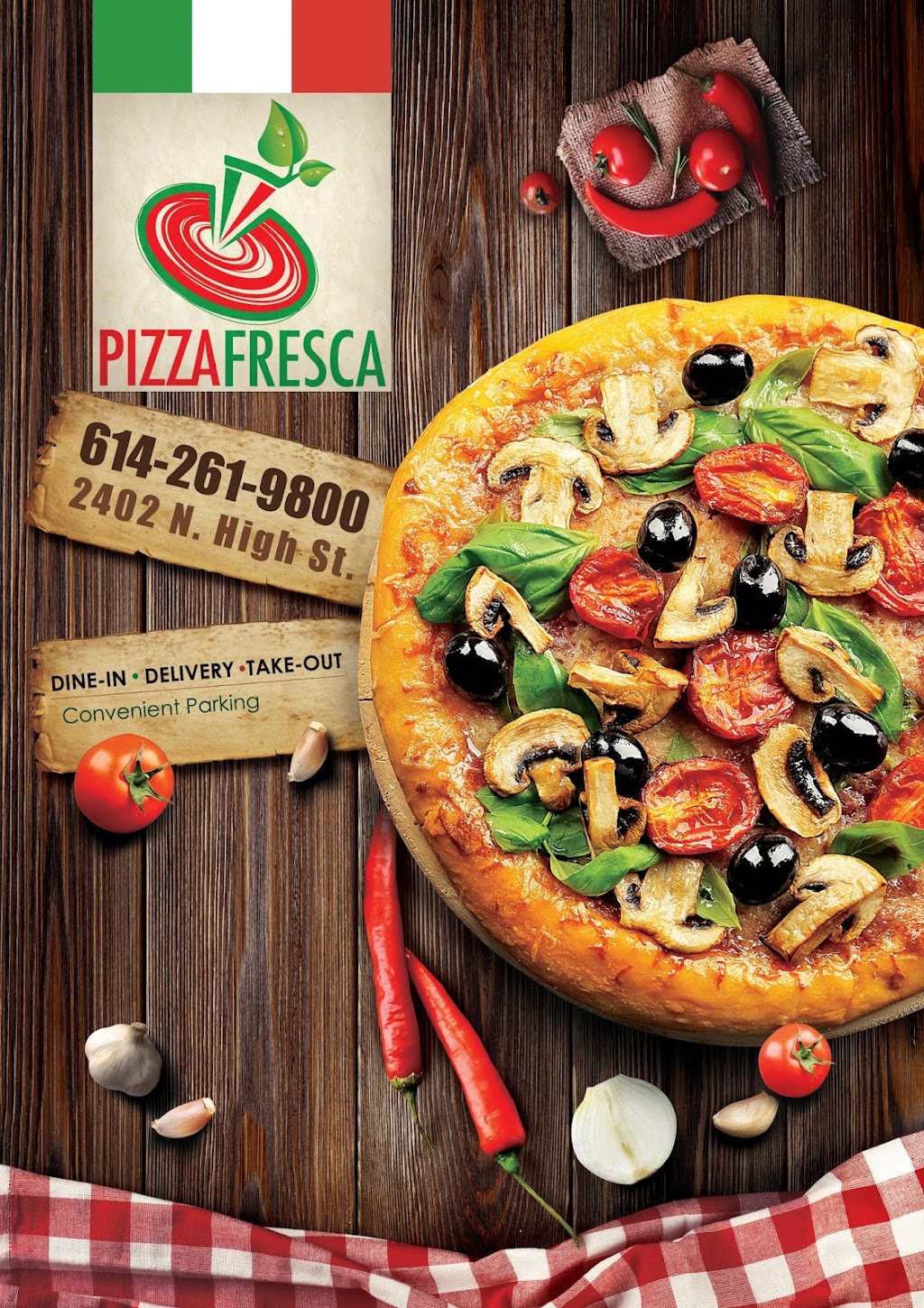 Pizza Fresca | 2402 N High St, Columbus, OH 43202, USA | Phone: (614) 261-9800