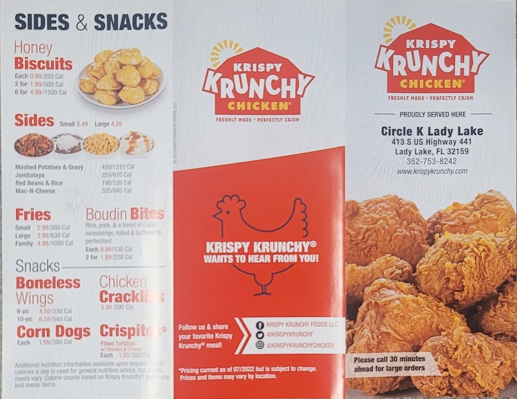 Krispy krunchy chicken @ circle k lady lake | 413 US-441, Lady Lake, FL 32159, USA | Phone: (352) 753-8242