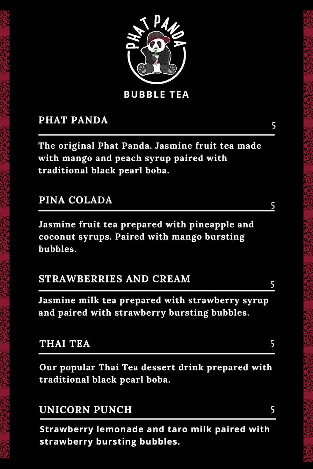 Phat Panda Bubble Tea | 48860 Romeo Plank Rd, Macomb, MI 48044, USA | Phone: (586) 247-7773