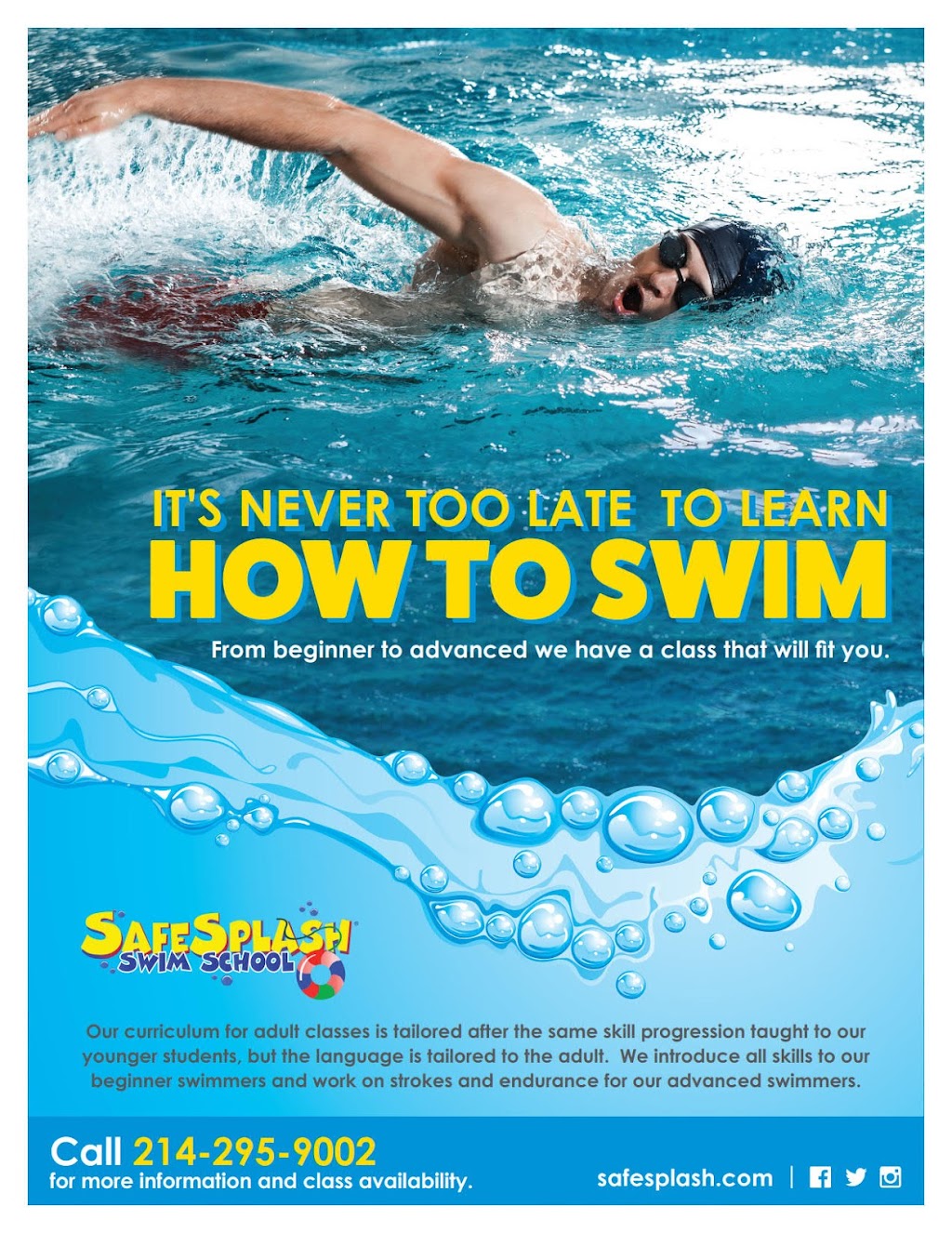 SafeSplash Swim School - McKinney (Custer Road) | 9050 Falcon View Dr, McKinney, TX 75070, USA | Phone: (972) 895-3777