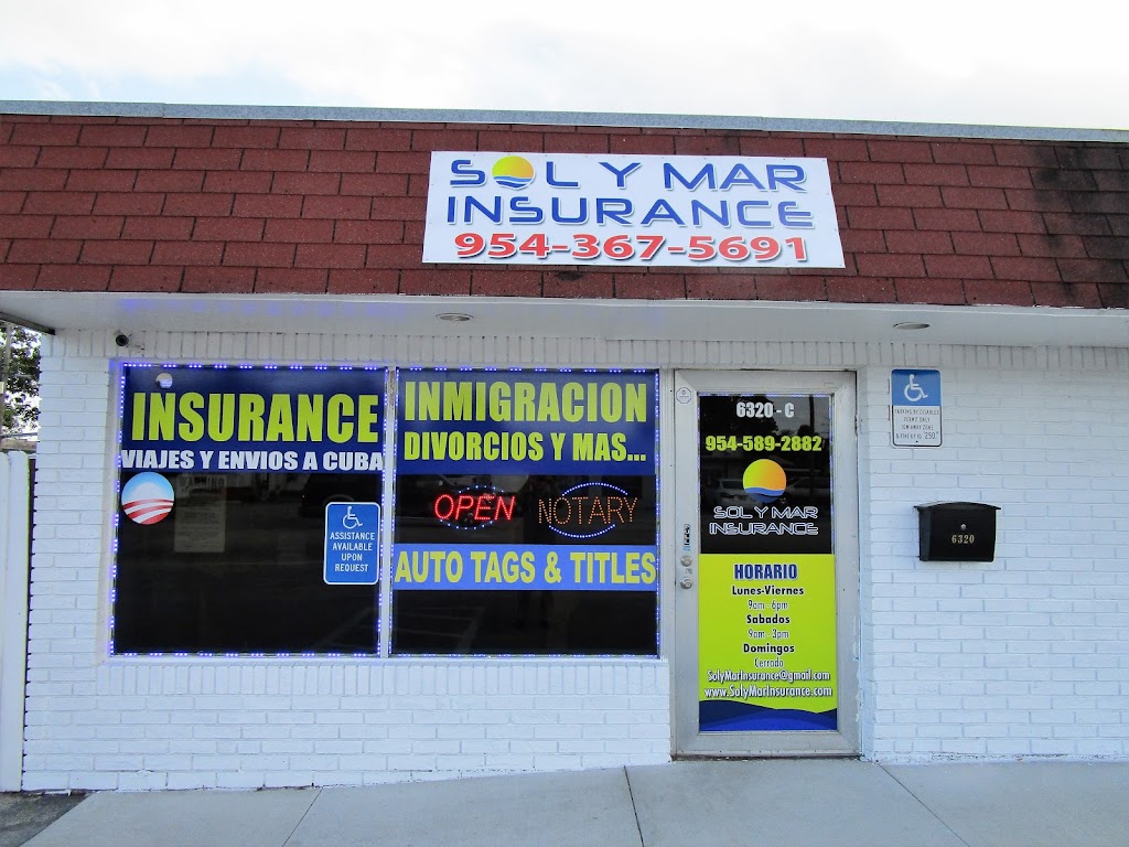 Sol y Mar Insurance Agency | Car and Home | 6320 Johnson St suite c, Hollywood, FL 33024, USA | Phone: (954) 501-0676