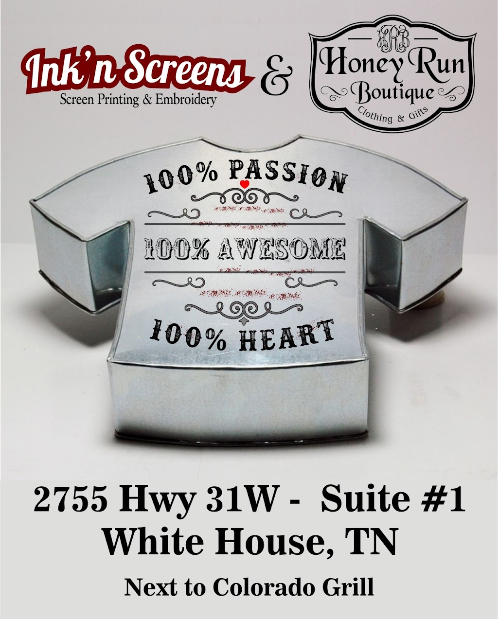 Inkn Screens LLC | 2759 US-31W suite 3, White House, TN 37188, USA | Phone: (615) 815-6737