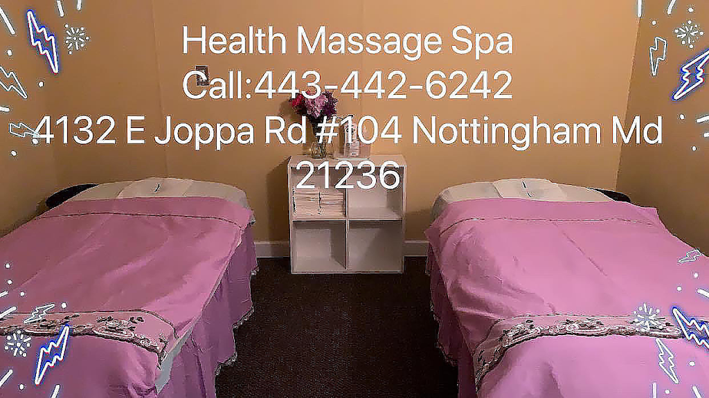 Health Massage Spa | 4132 E Joppa Rd #104, Nottingham, MD 21236, USA | Phone: (443) 442-6242
