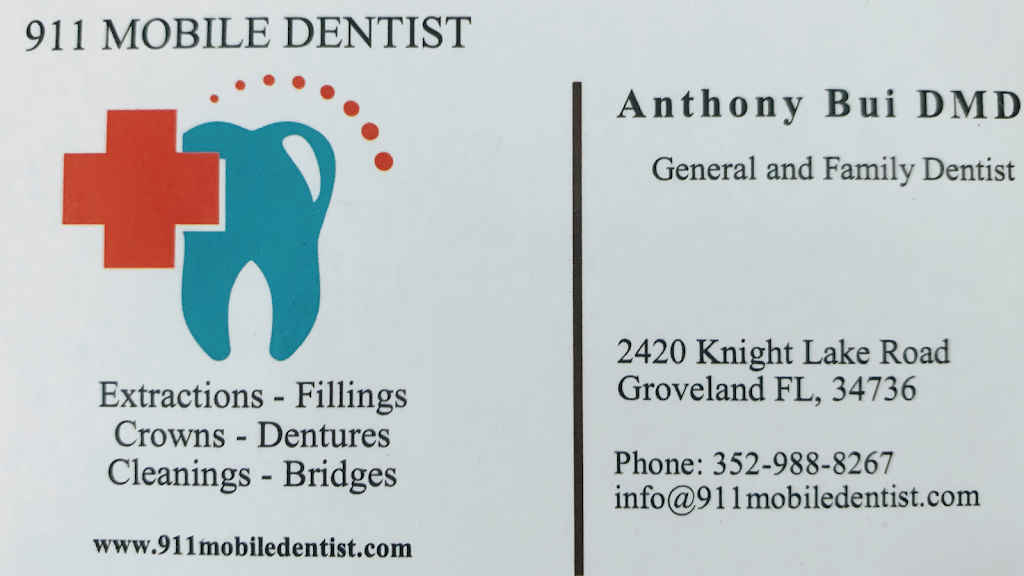 911 Mobile Dentistry | 7965 FL-50 Suite 1000-297, Groveland, FL 34736, USA | Phone: (352) 988-8267
