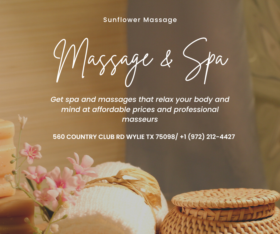 Sunflower Massage | 560 Country Club Rd, Wylie, TX 75098, USA | Phone: (972) 212-4427