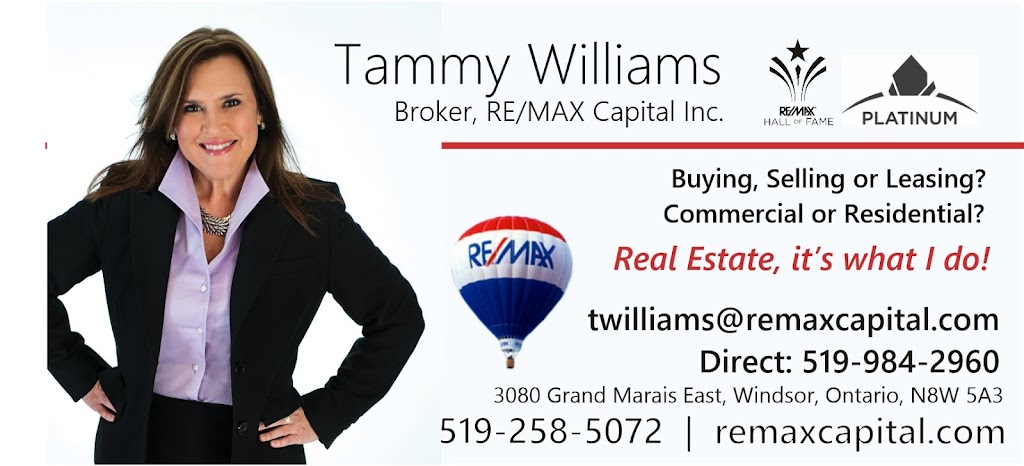 Tammy Williams Real Estate Broker | 3080 Grand Marais Rd E, Windsor, ON N8W 5A3, Canada | Phone: (519) 258-5072
