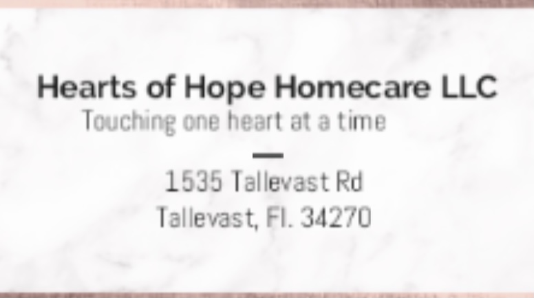 Hearts of Hope Homecare Services LLC | 4301 32nd St W Suite E-35, Bradenton, FL 34205, USA | Phone: (941) 226-5686