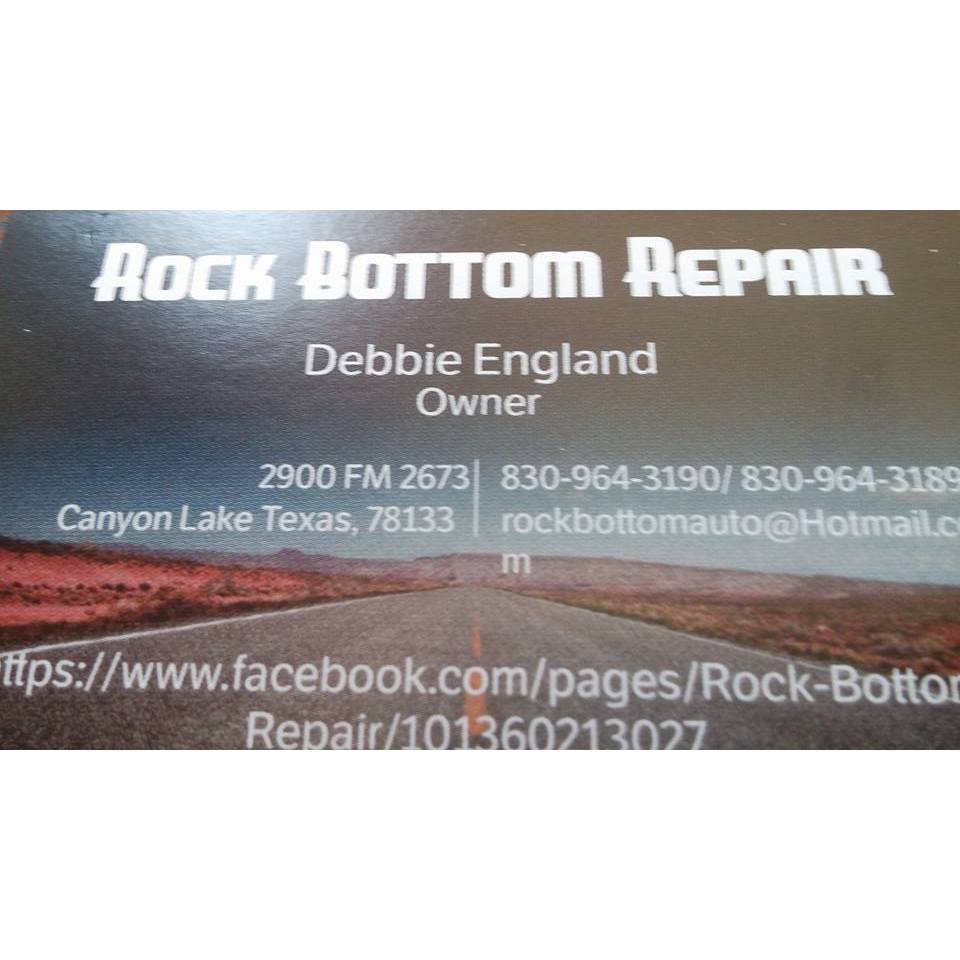 Rock Bottom Repair | 2900 FM2673, 2900 FM2673, Canyon Lake, TX 78133, USA | Phone: (830) 964-3190