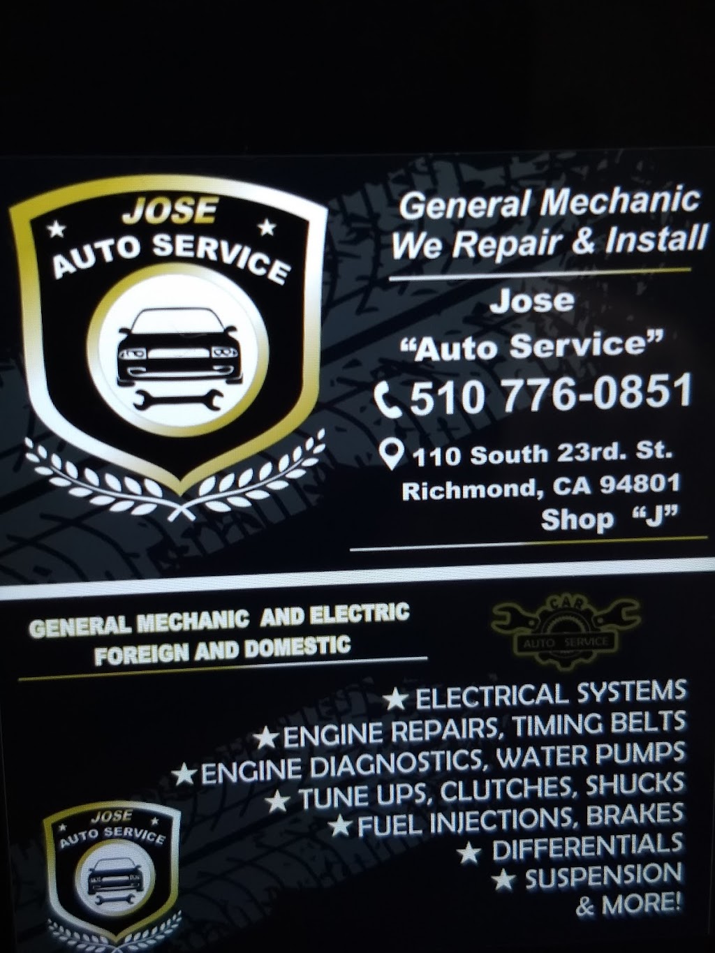 Jose Auto service | 110 S 23rd St, Richmond, CA 94804, USA | Phone: (510) 776-0851