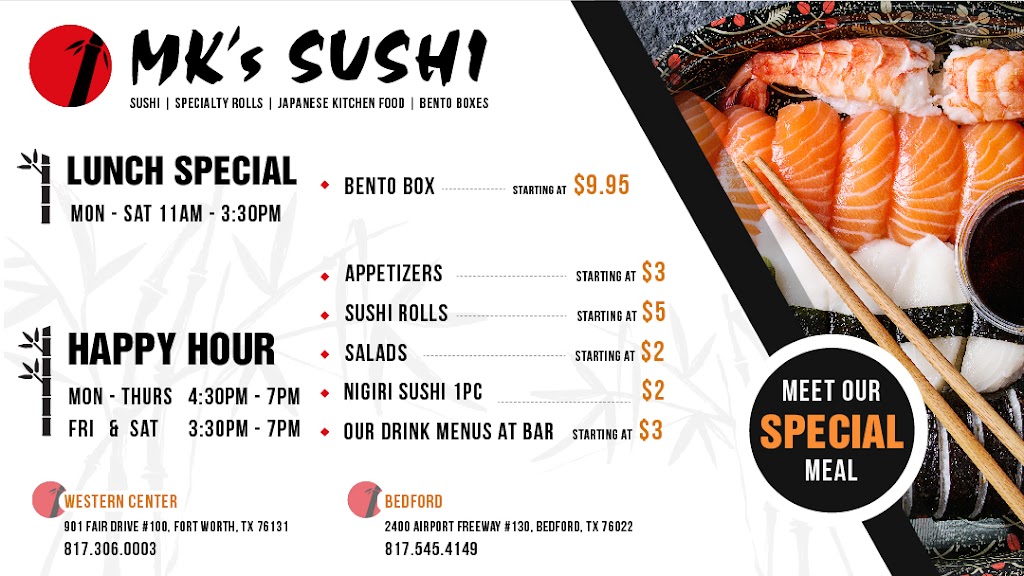 Mks Sushi of Bedford | 2400 Airport Fwy Ste 130, Bedford, TX 76022 | Phone: (817) 545-4149