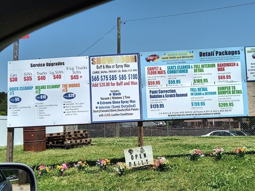 Honey Creek Hand Wash and Detail | 3490 GA-20, Conyers, GA 30013, USA | Phone: 768 6888