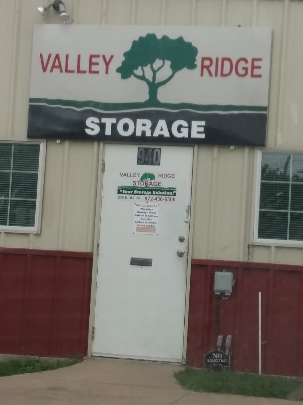Valley Ridge Storage | 940 N Mill St, Lewisville, TX 75057, USA | Phone: (972) 436-6500