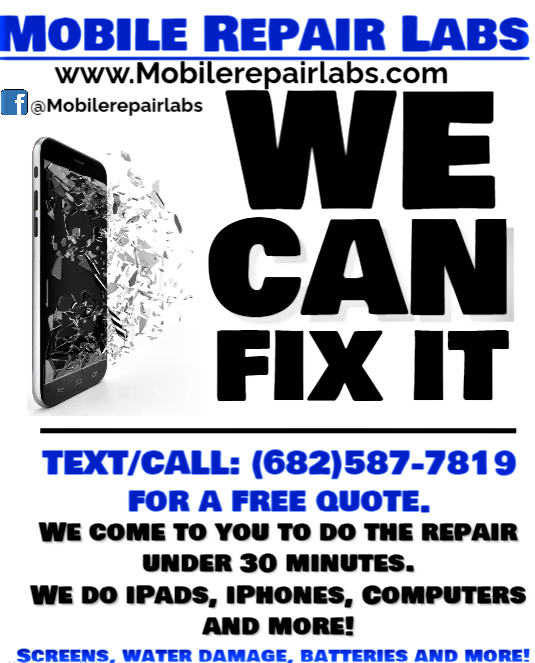 Mobile Repair Labs LLC | 201 Hillside Dr, Kennedale, TX 76060, USA | Phone: (682) 587-7819