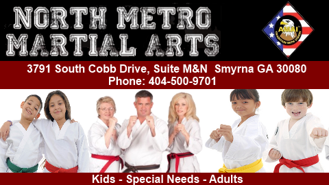 North Metro Martial Arts | 3791 S Cobb Dr SE, Smyrna, GA 30080, USA | Phone: (404) 500-9701