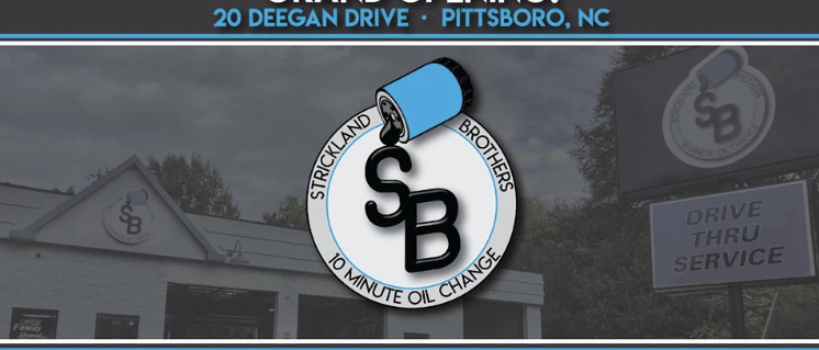 Strickland Brothers 10 Minute Oil Change | 20 Deegan Dr, Pittsboro, NC 27312 | Phone: (919) 542-5600