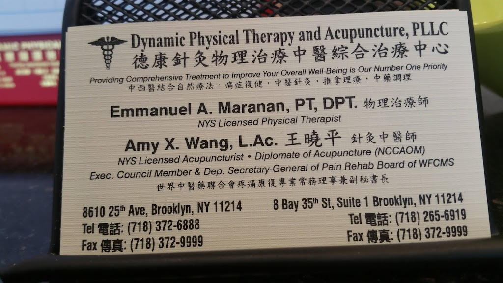 德康疼痛針灸物理治療中醫綜合治療中心 Dynamic Physical Therapy and Acupuncture | 8610 25th Ave, Brooklyn, NY 11214, USA | Phone: (718) 372-6888