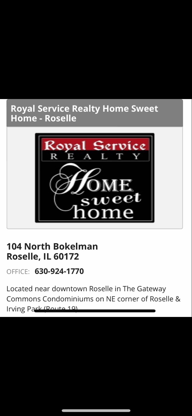 Royal Service Realty | 104 Bokelman St, Roselle, IL 60172, USA | Phone: (630) 924-1770
