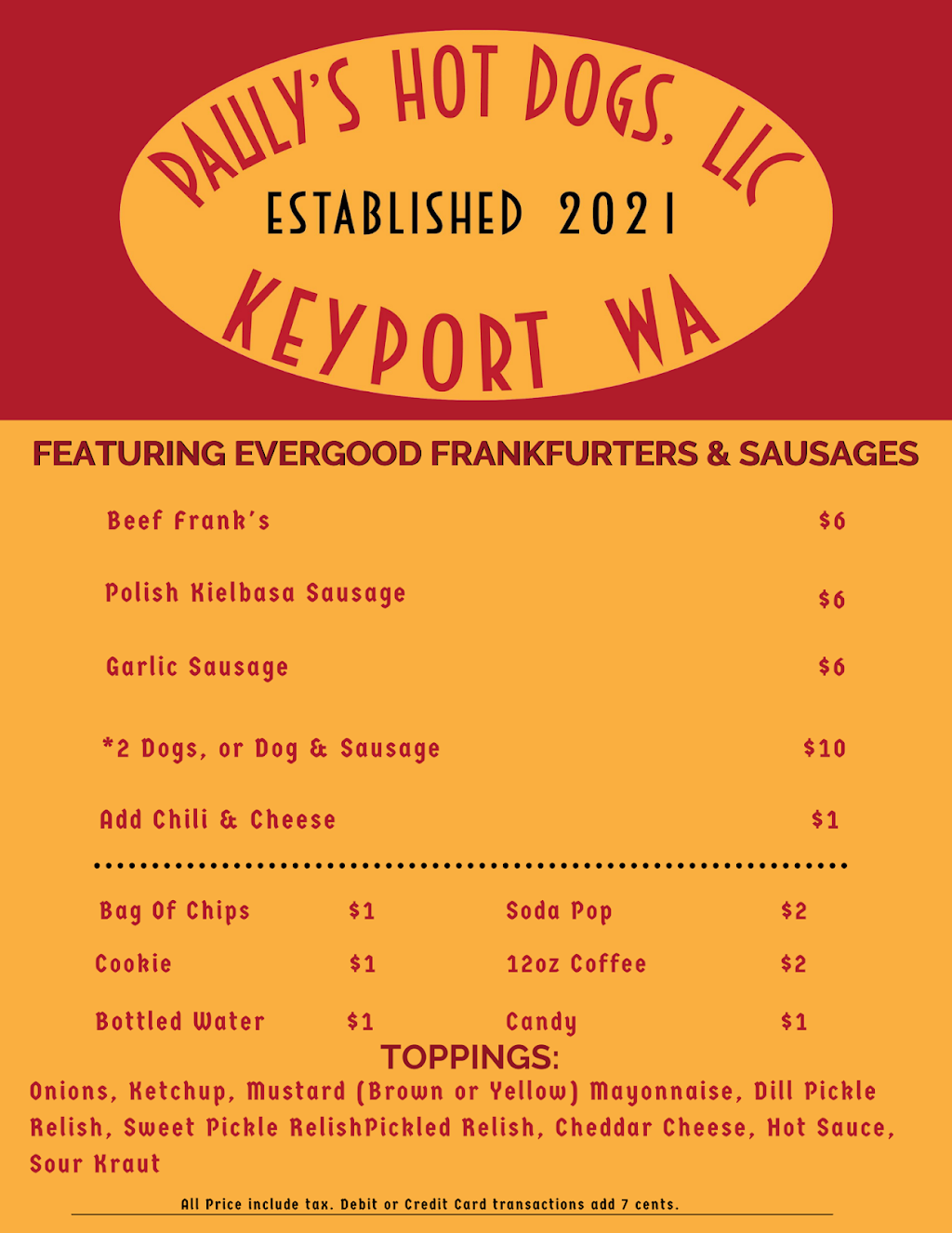 Paulys Hot Dogs | NE Harvard Ave, Keyport, WA 98345, USA | Phone: (707) 974-2101