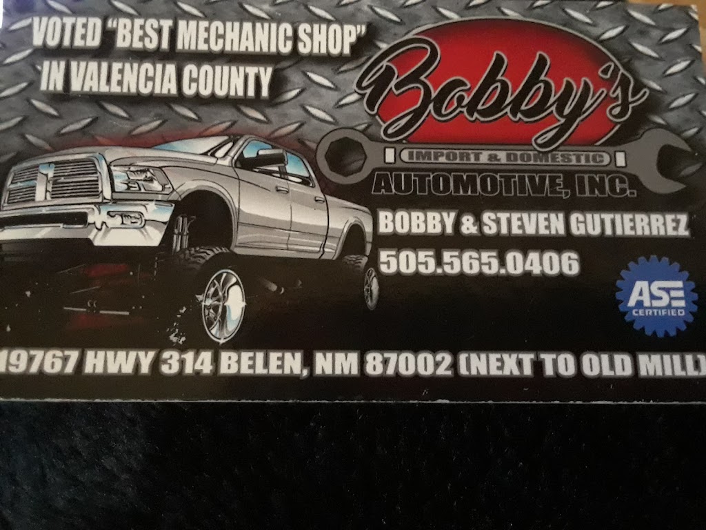 Bobbys Automotive Inc. | 19767 NM-314, Belen, NM 87002 | Phone: (505) 565-0406