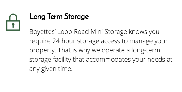 Boyettes’ Loop Road Mini Storage | 611 Loop Rd, Clayton, NC 27527, USA | Phone: (919) 369-8173