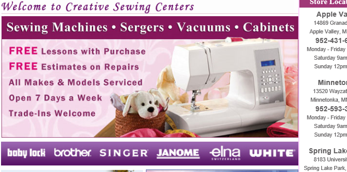Creative Sewing Centers: Minnetonka - store  | Photo 3 of 7 | Address: 13520 Wayzata Blvd, Minnetonka, MN 55305, USA | Phone: (952) 593-3866
