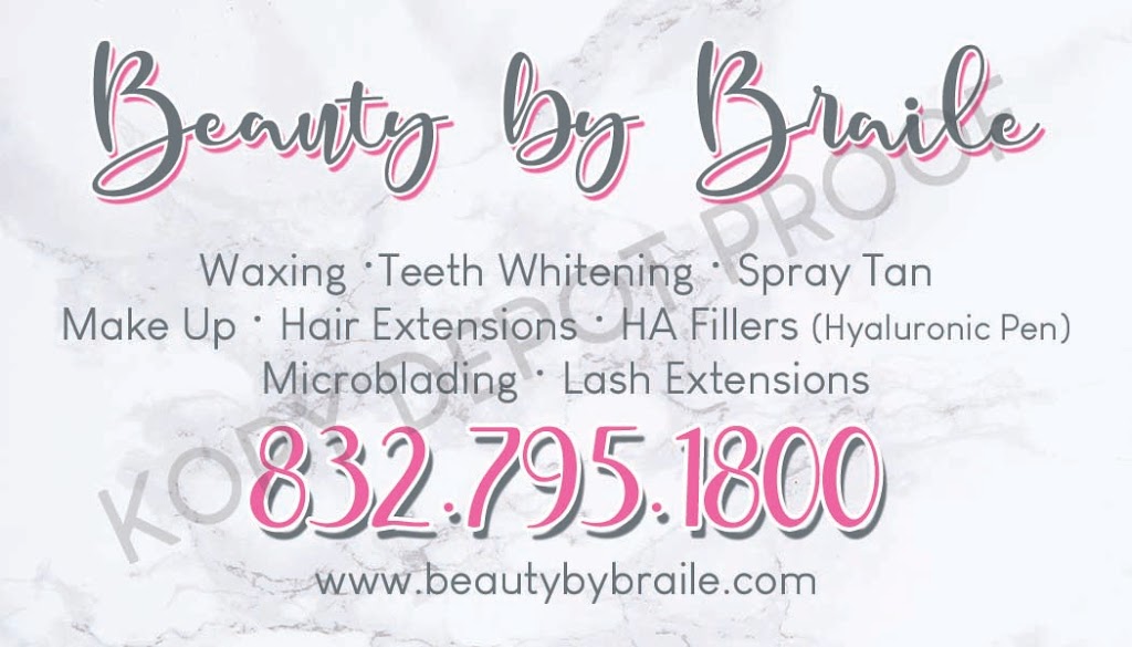 Beauty by Braile | Green Building, 22865 Zambesi Dr 2nd Floor, Porter, TX 77365, USA | Phone: (832) 795-1800