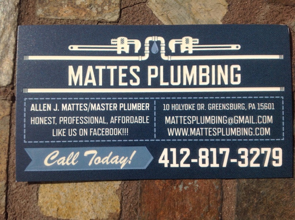 Mattes Plumbing | 10 Holyoke Dr, Greensburg, PA 15601, USA | Phone: (412) 817-3279