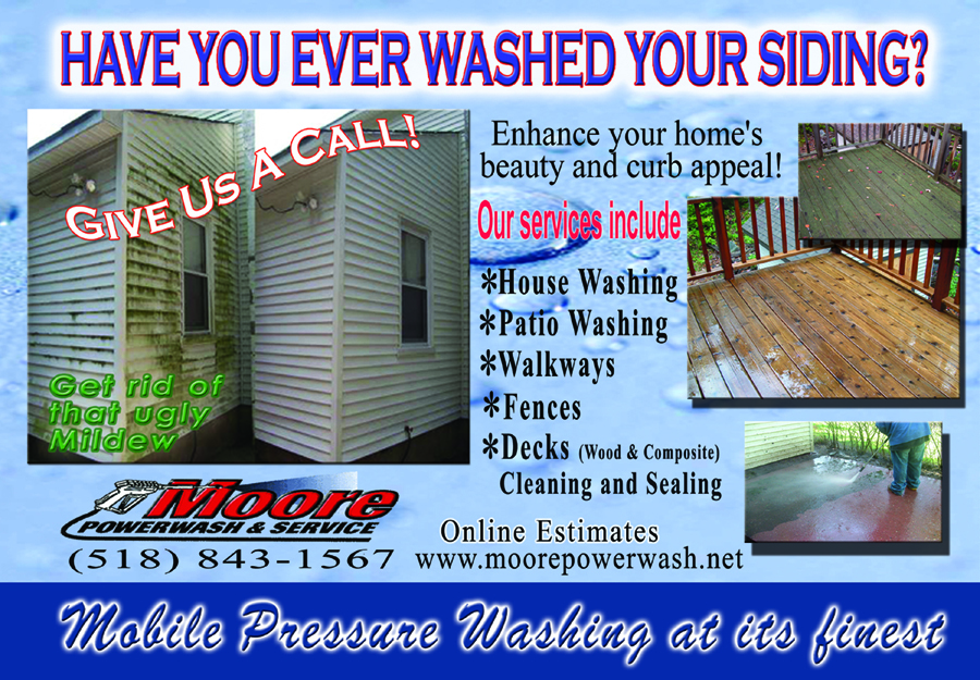 Moore Powerwash & Service | 1184 Midline Rd, Amsterdam, NY 12010, USA | Phone: (518) 843-1567