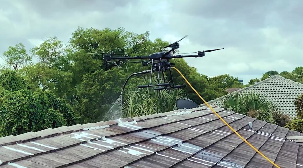 Roof Cleaning Drone-Tech | 7620 Wiles Rd Suite A, Coral Springs, FL 33067, USA | Phone: (954) 495-9442