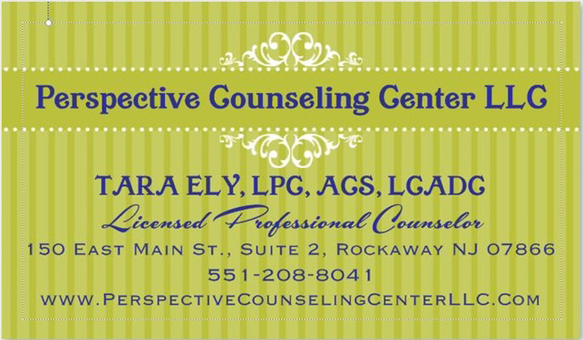Perspective Counseling Center LLC - Tara Ely, LPC | 159 E Main St Suite 2, Rockaway, NJ 07866, USA | Phone: (551) 208-8041
